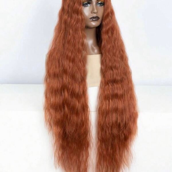 42 Inch Loose Wavy Lace Front Wig, Women's Synthetic